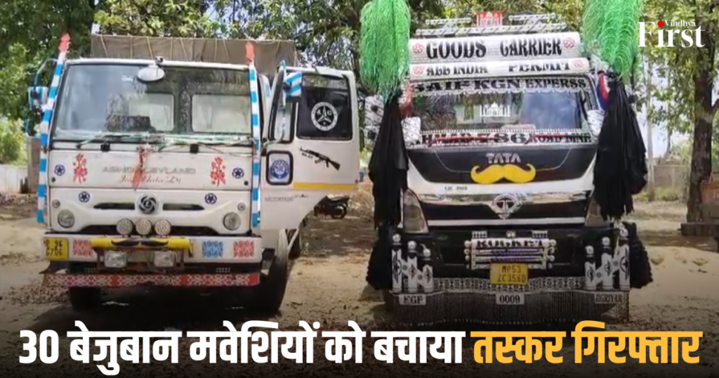 शहडोल: 30 बेजुबान मवेशियों को बचाया, तस्कर गिरफ्ता