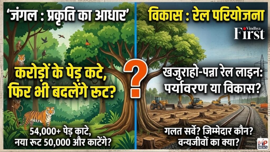 हजारों पेड़ कटे, करोड़ों खर्च हुए… और अब बदला जा रहा है रेल रूट। आखिर विकास की इस दौड़ में जंगलों की कीमत कौन चुकाएगा?