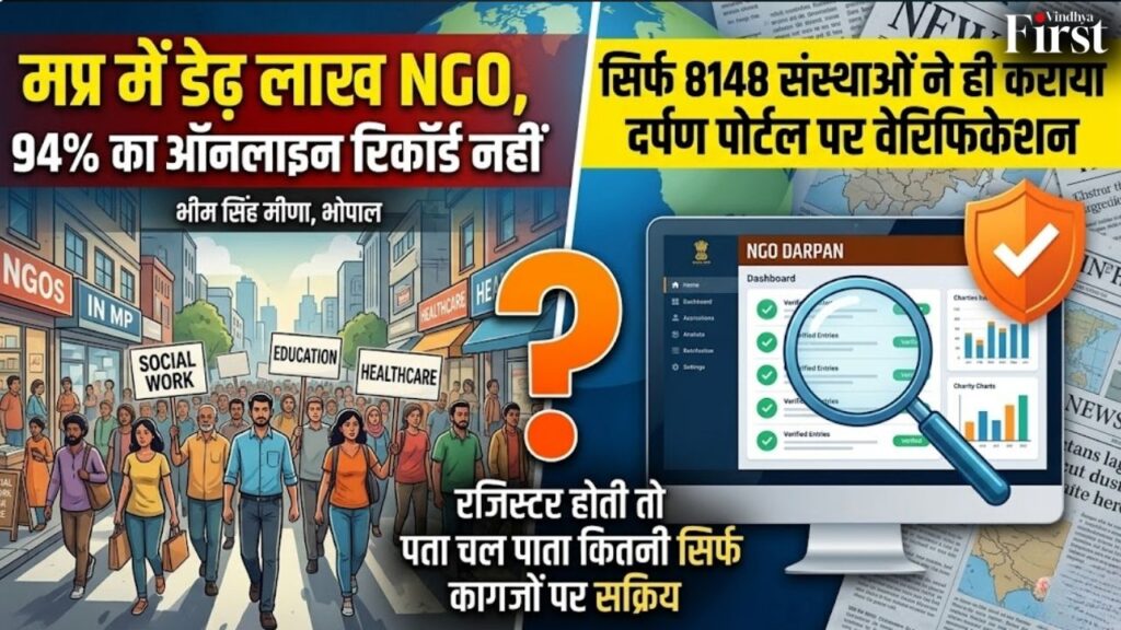 मप्र में बड़ा खुलासा! 1.5 लाख NGOs में से 94% का ऑनलाइन रिकॉर्ड गायब!
