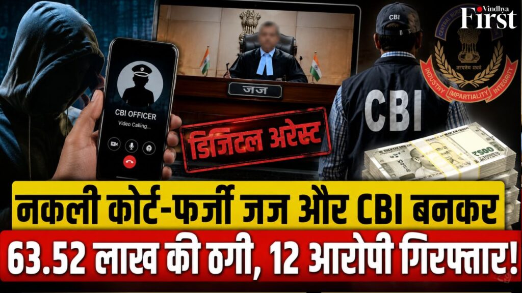 नकली CBI, फर्जी कोर्ट और डिजिटल अरेस्ट के नाम पर 63.52 लाख की ठगी! देवास पुलिस ने 12 आरोपियों को दबोचा।