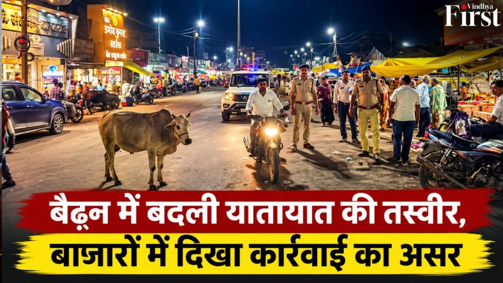 बैढ़न में यातायात व्यवस्था सुधारने की पहल, बाजारों में संयुक्त कार्रवाई का दिखा असर.