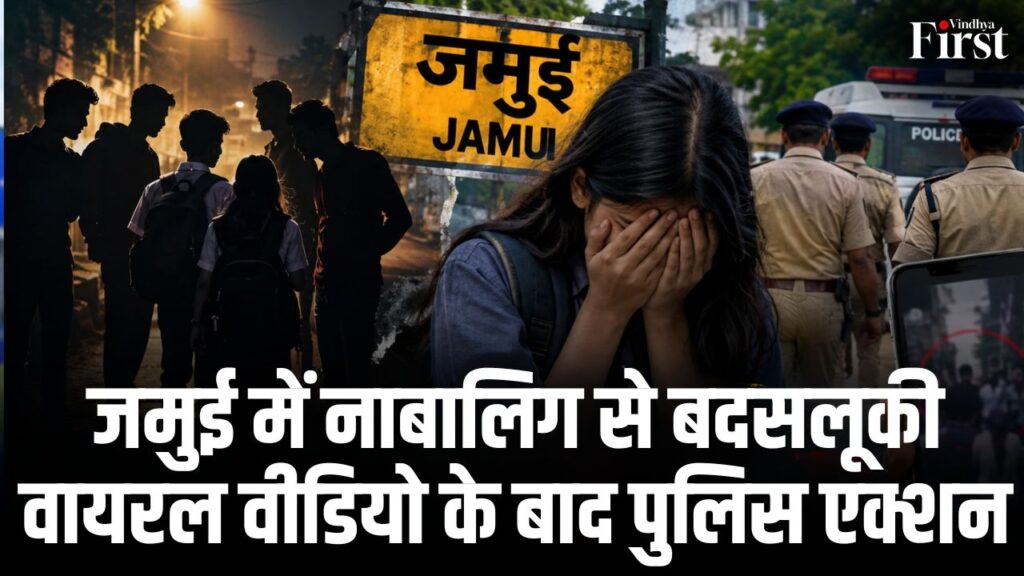 जमुई में नाबालिग छात्र-छात्रा से कथित बदसलूकी का वीडियो वायरल होने के बाद पुलिस ने जांच तेज की. मामले में एसआईटी जांच और गिरफ्तारियों से जुड़े अपडेट सामने आए हैं.